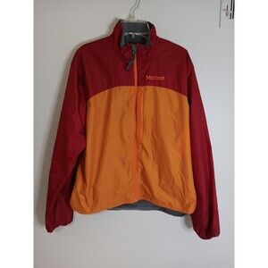 Marmot Lightweight 1/2 Zip Pullover Windbreaker Jacket Orange Small